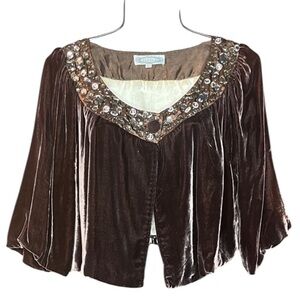 Vintage Joolay Steampunk Victorian Velvet Women Mini Cape